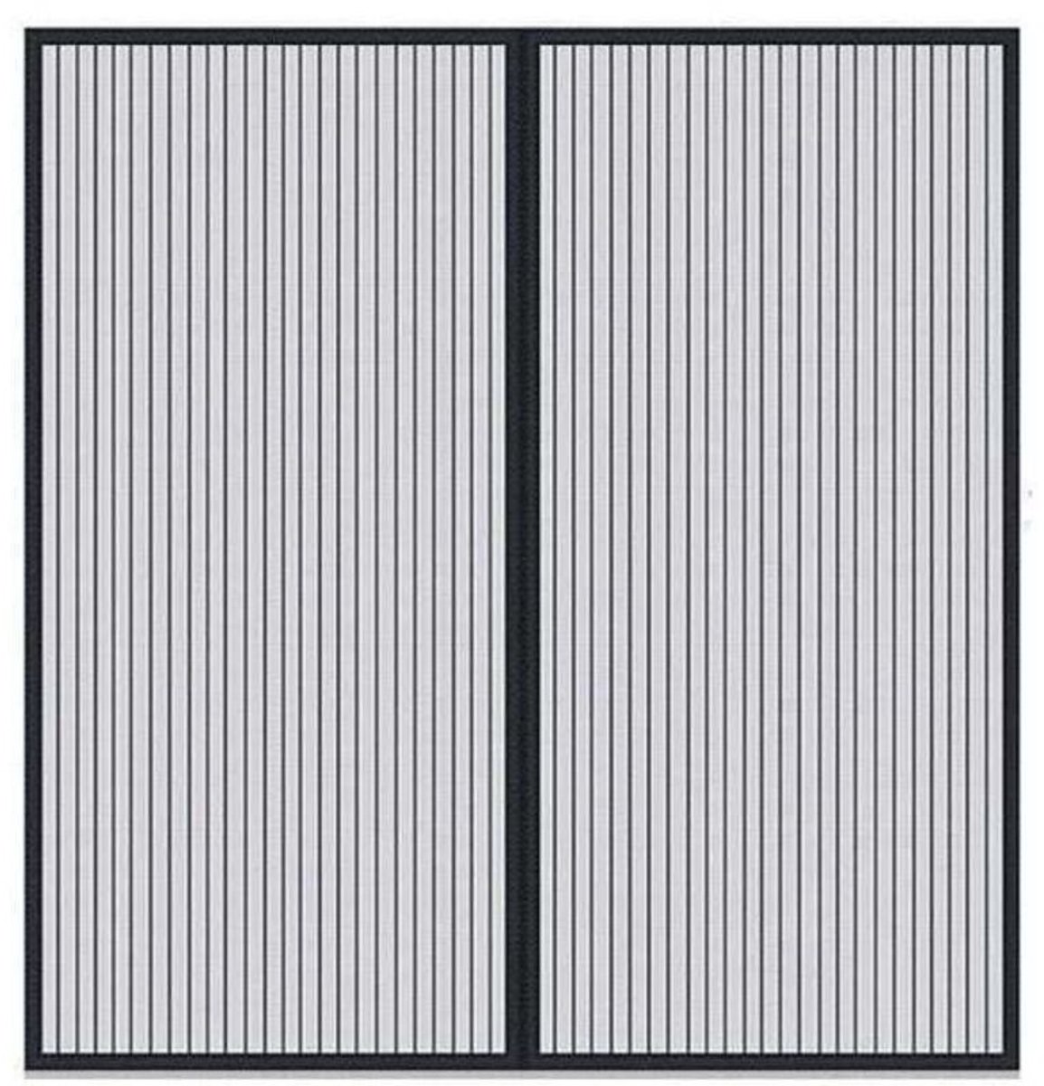 Zelfsluitende magnetische rolgordijnen, verdikte horren, horren geschikt voor magneten, geschikt voor gezinnen geschikt voor huisdieren en kinderen, afgeschikt vooring 100x100 cm, zwart.
