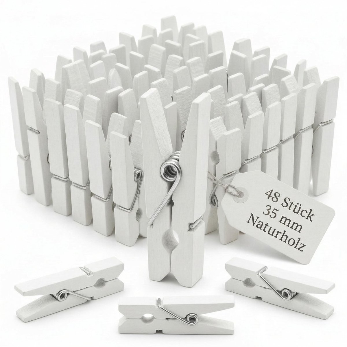 Dailygoody - Mini-wasknijpers - Houten knijpers - Perfect voor knutselen - Houtkleuren - Cadeauknijpers - Ideaal voor foto's en decoratie
