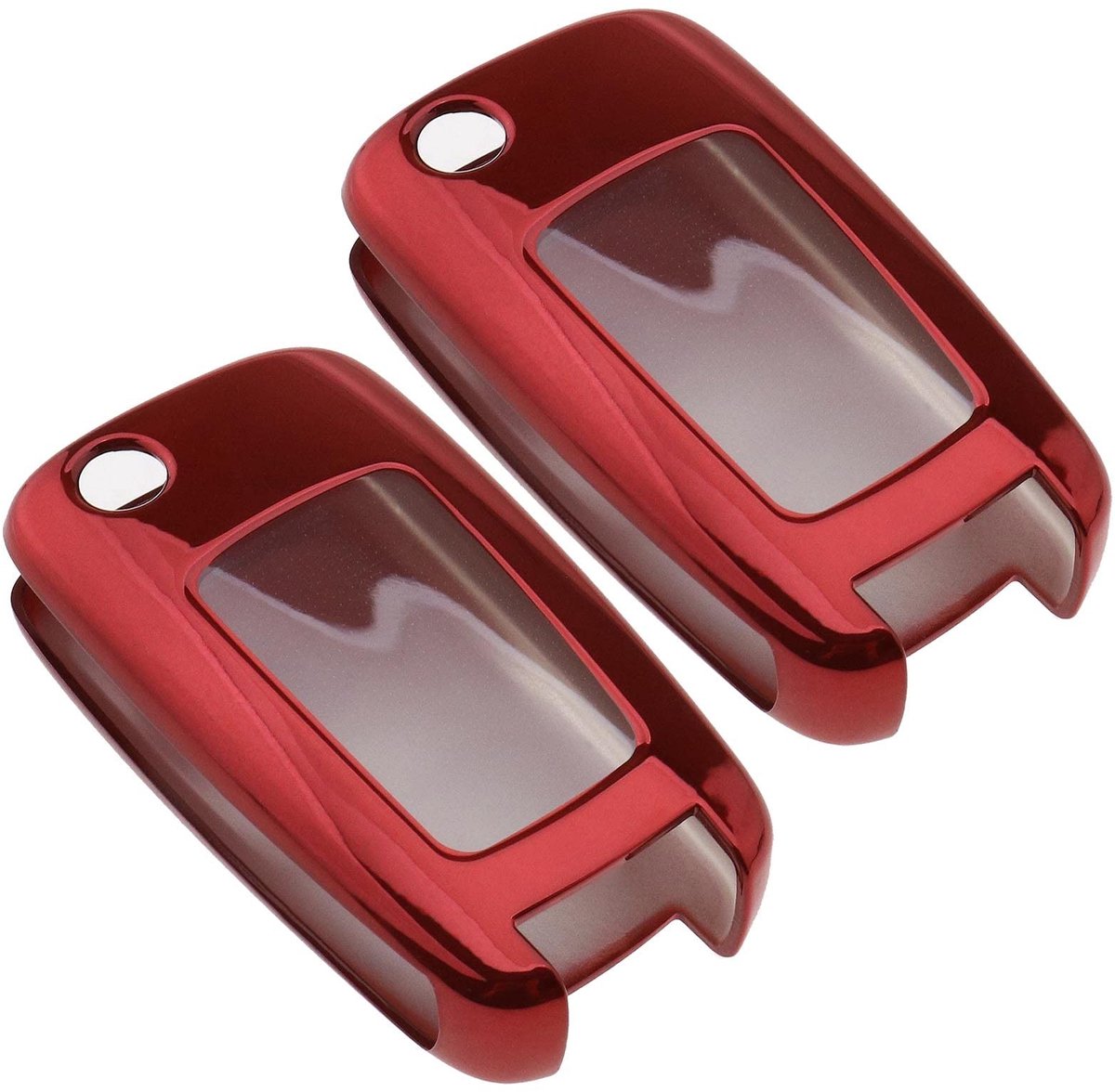 Dailygoody - Solidchoice - Dailygoody - TPU autosleutelhoes - Valbescherming - Rood - Slijtvast - Geschikt voor Opel - Set van 2