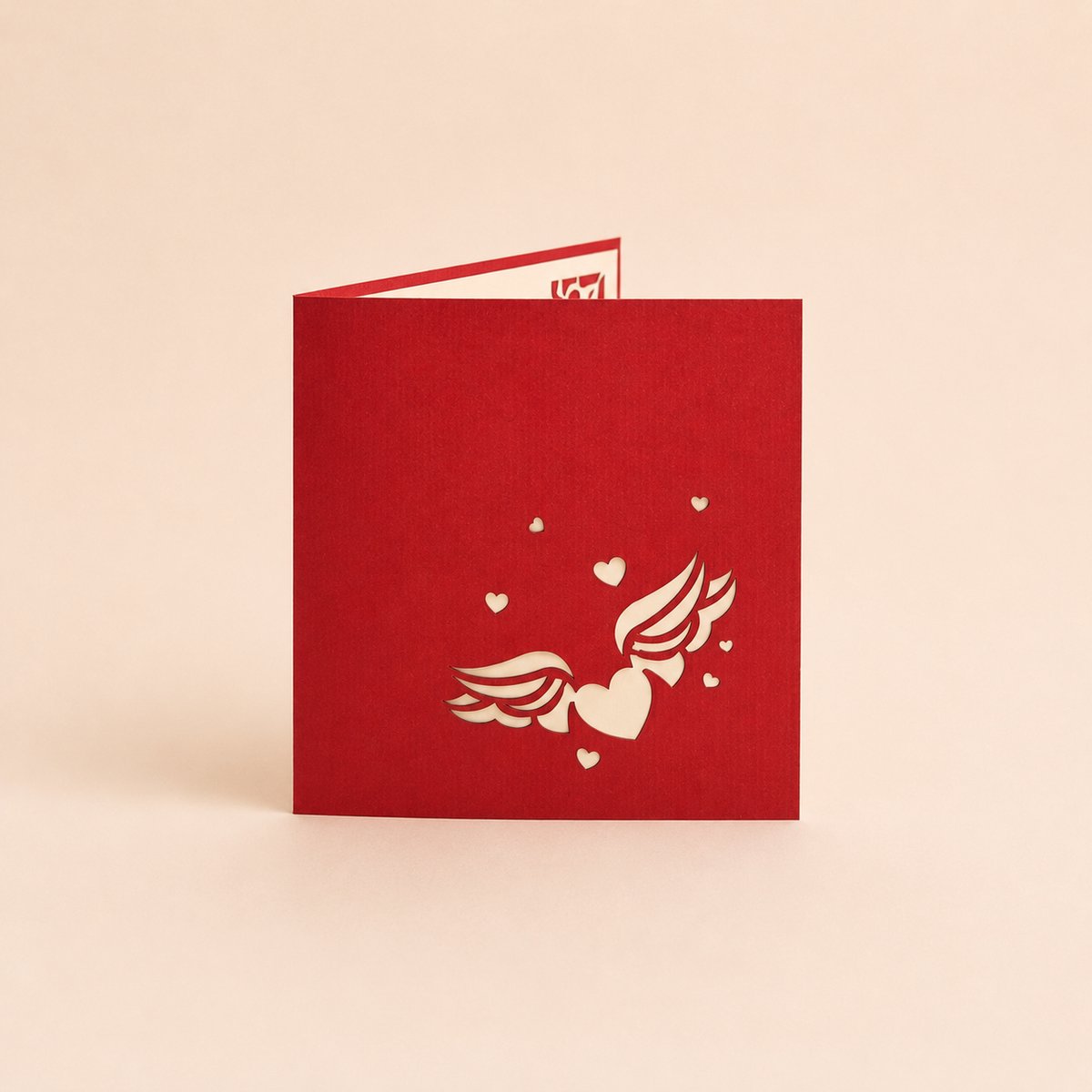 Paperbloom 3D Pop Up Liefdeskaart – Wenskaart met Rood Hart – Valentijnskaart voor Partner, Vriend of Vriendin