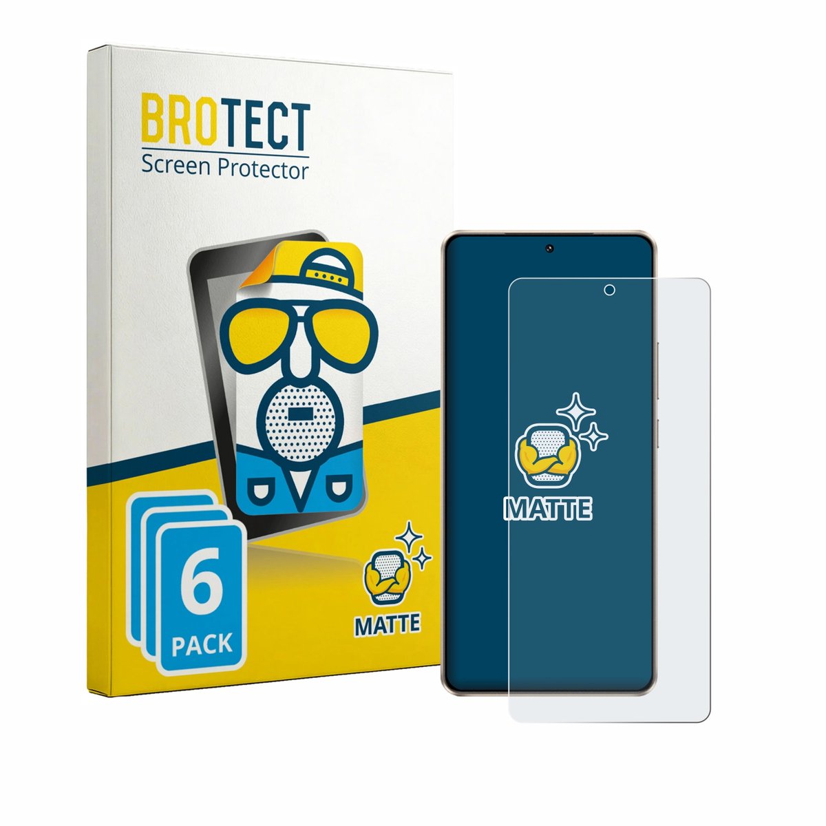 BROTECT - Screenprotector voor iQOO Z10 Turbo Plus - Folie Beschermfolie matte 6 Stuks