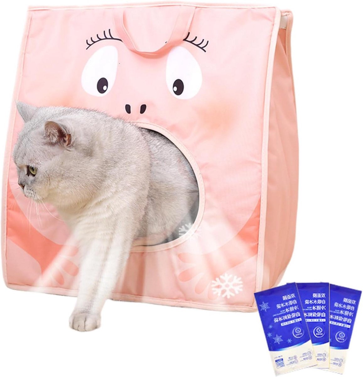 Transportkooi Katten - Draagbare Kattenbox - Veilig Vervoer - Geïntegreerd Koelmiddel - 44 x 42 x 3 cm - Roze