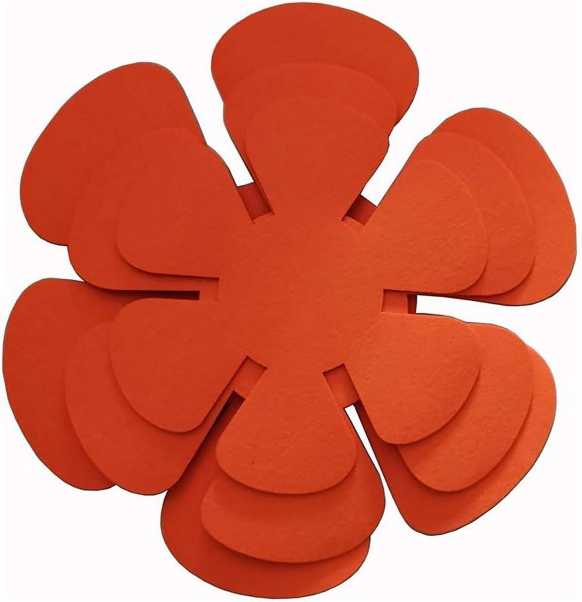 Pan Protectors - Pot Dividers - Keuken Organisatie - Extra Dik Vilt - 12 Stuks - Rood