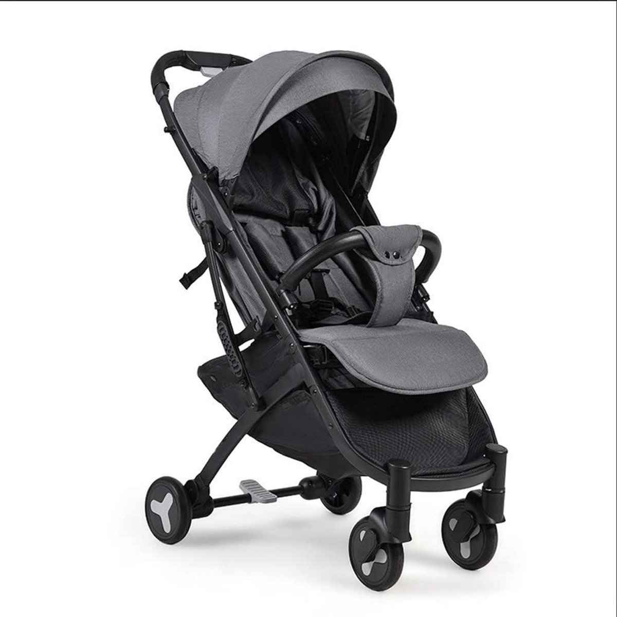 Kinderwagen Compact - Buggy Draagbaar - Baby Vervoeren - Aluminium Frame - 48x78x100cm - Grijs