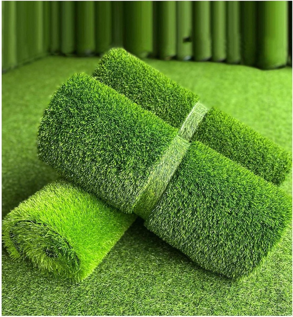 Kunstgras Mat - Kunstgazon Vlonder - Tuin Decoratie - UV-bestendig - 1x10m - Groen