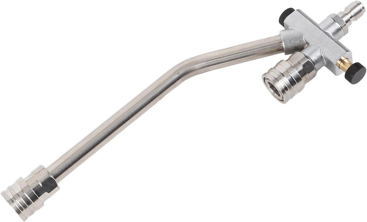 Hogedrukreiniger Zeepopzetstuk - Hogedruk Accessoire - Auto's Wassen - Dubbele Connector - 6000 Psi - Roestvrij Staal