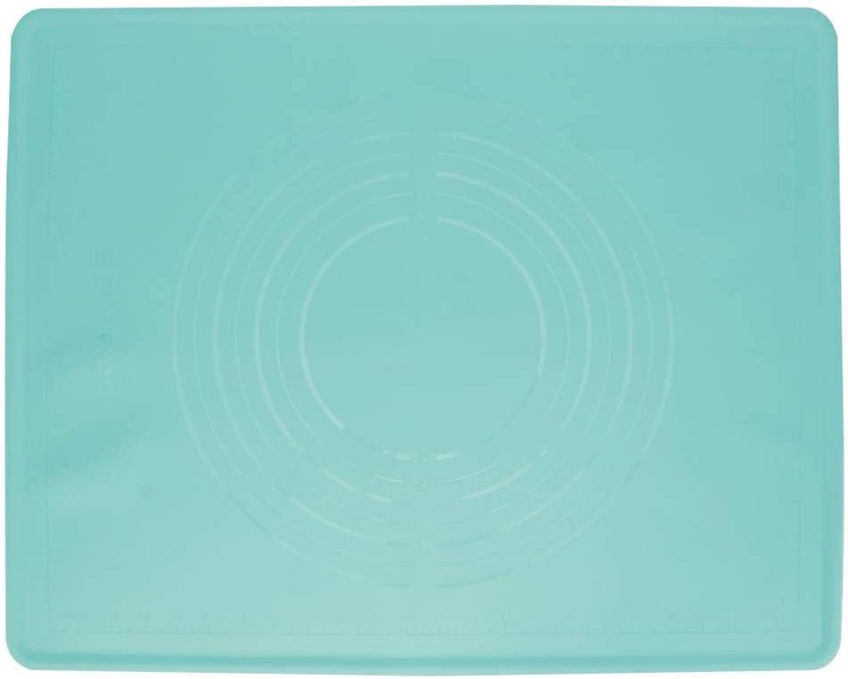Siliconen bakmat Deegmat Kneedpad Bakken en Koken Verdikte Antiaanbaklaag 50x40 cm Blauw