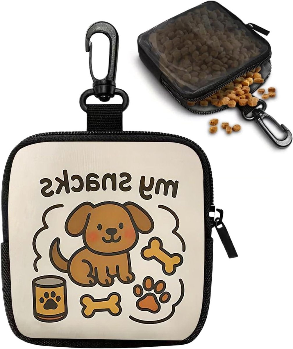 Hond Treat Pouch - Voedselopslag Dispenser - Huisdier Training - Met Karabijnhaak - 12 x 11 x 32 cm - Kleurrijk