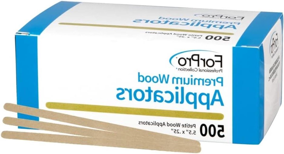 Houten Applicators - Spatels Ontharen - Snelle Wax Aanbrengen - Gladde Gepolijste Randen - 500 Stuks - Natuurlijk Hout