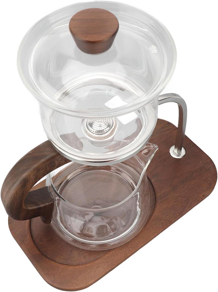 Thee Set - Thee Beker - Ontspannen Thee Zetten - Ergonomisch Ontwerp - 350ml & 300ml - Transparant
