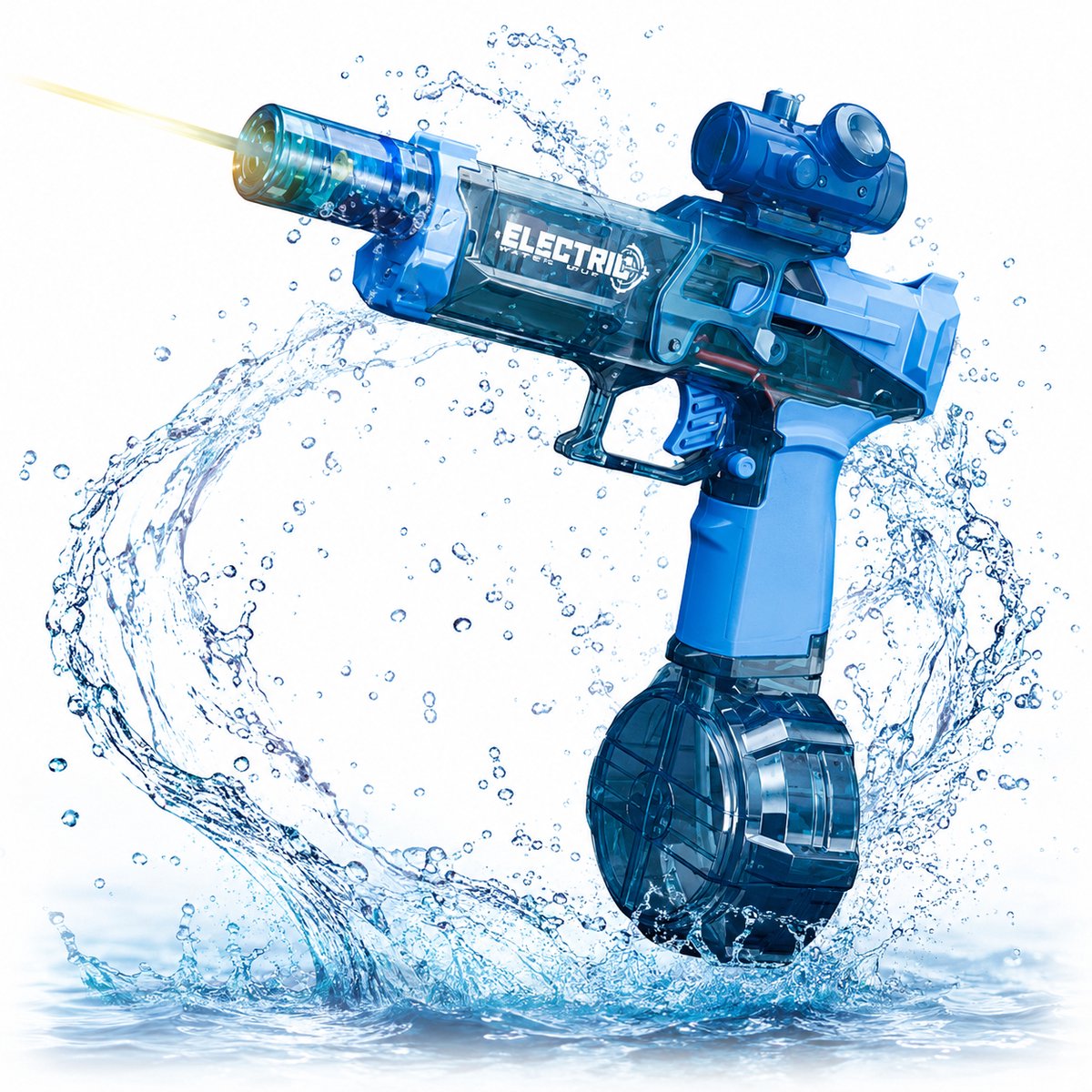 WVspecials Elektrisch Waterpistool – Buitenspeelgoed – Super Soaker – Waterspeelgoed – Met Flits Bij Ieder Schot - Automatisch Waterpistool – Watergeweer – Speelgoed - 3 Jaar - 4 Jaar - 5 Jaar - Glock – Watergun – Waterblaster - Blauw
