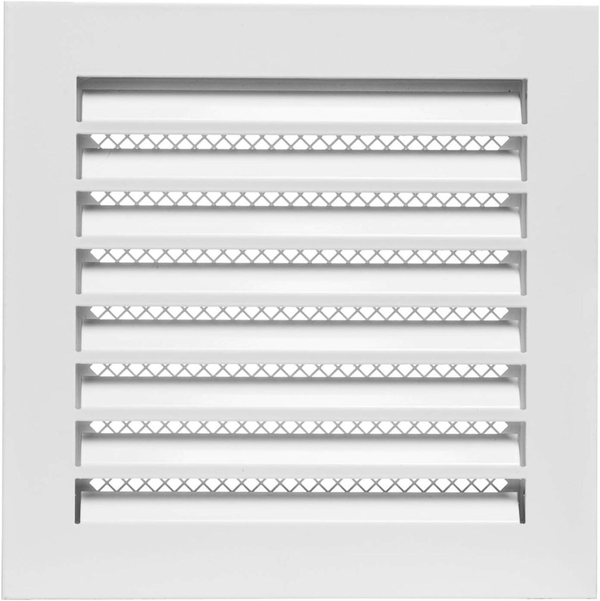Ventilatierooster - Metalen rooster - Luchttoevoer regelen - Weerbestendig - 260 x 260 mm - Wit