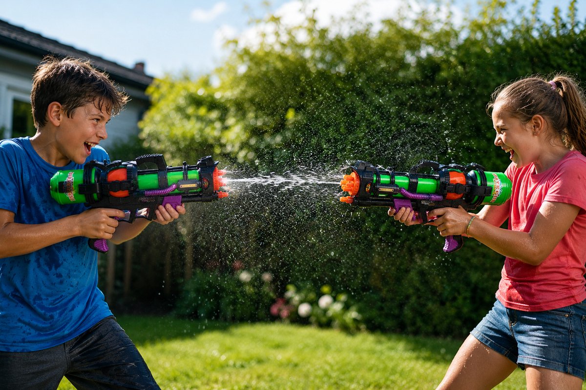 WVspecials supersoaker waterpistool 60 cm 1.25L - Buitenspeelgoed - Supersoaker Watergun Super Soaker - Watergun Fighter - Aquagun - Waterpistool Space met Pomp - Waterpistool - Super Soaker - Water Pistool - Waterpistool Jongens - Watergeweer — afbeelding 5