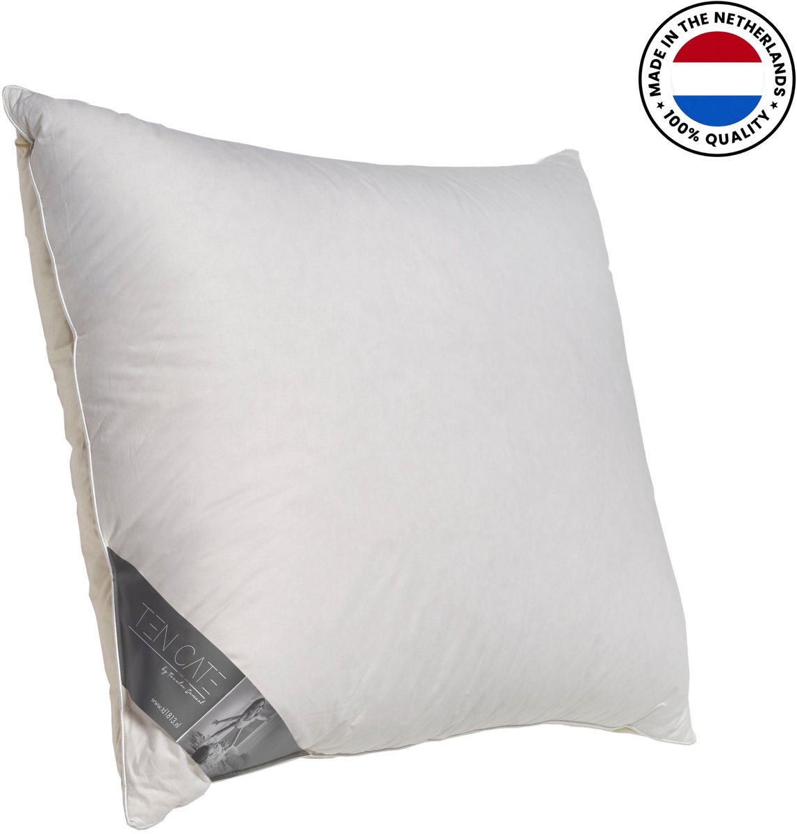Ten Cate Hoofdkussen - Hoofdkussen Nekklachten - Eendendons & Eendenveren - DoubleFace - Zacht & Hard - 2 Hardheden - Geschikt voor rug, zij- en buikslapers - Ergonomisch Hoofdkussen - 60x70 cm Wit