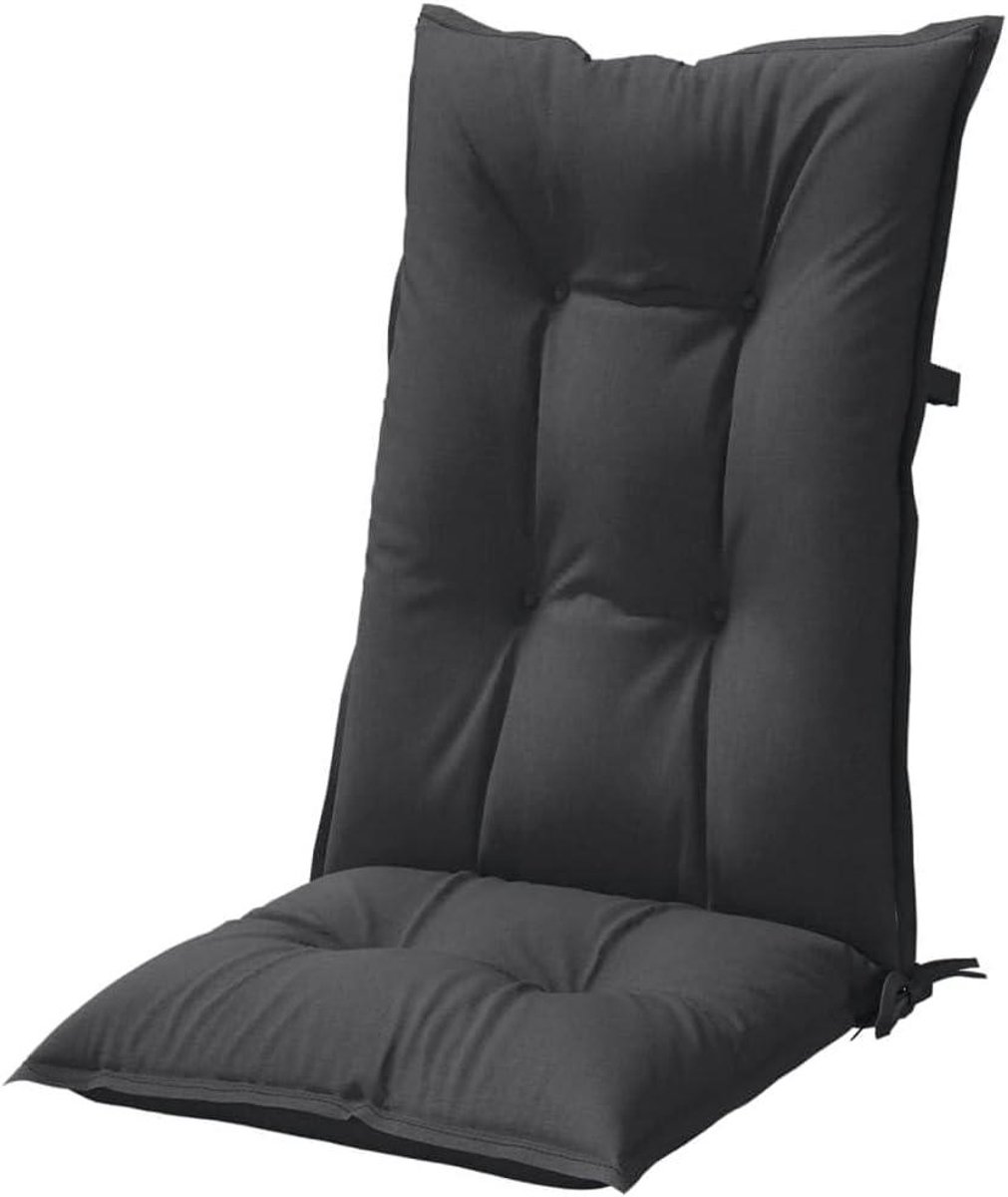 Stoelkussens Hoge Rug - Tuinkussens Set - Buiten Zitten - UV Bescherming - 4 Stuks 120x50 - Melange Antraciet