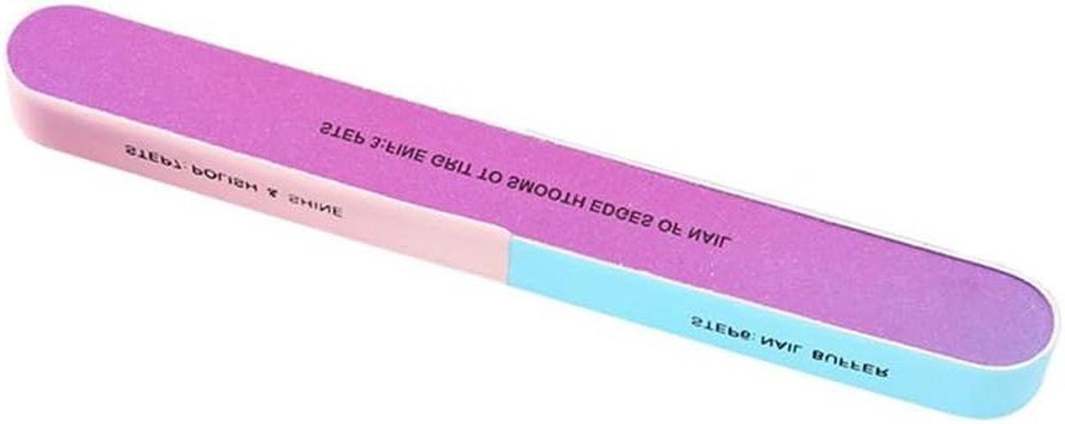 Nagelvijlen en Buffer - Manicure Set - Nagels Vormen - 7-zijdig Ontwerp - 178 cm - Grijs