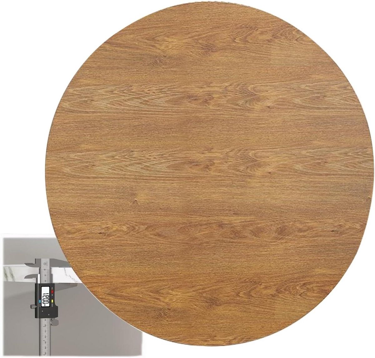 Houten Eettafel Paneel - Tafelblad Vervanging - Doe-het-zelf Project - Gladde Rand Afwerking - 100 cm Diameter - Wit Eiken