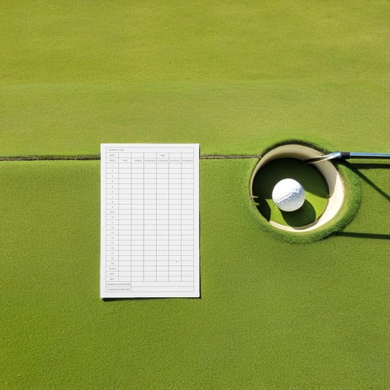 Golf Scorekaarten - Scoreblok Golf - Spel Registratie - Vochtbestendig Papier - 32 Stuks - Multi — afbeelding 2