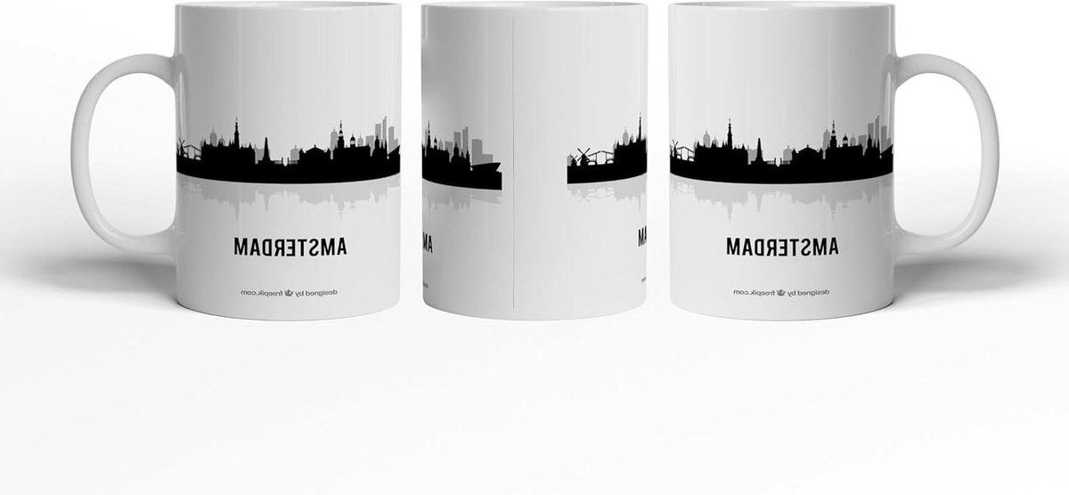 Koffiemok - Theekop - Dagelijks Gebruik - Sublimatieprint - 300 ml - Wit