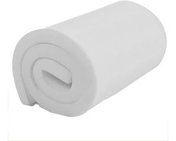Schuimkussen Vulling - Zitkussen Schuim - Meubel Opknappen - Hoge Dichtheid Schuim - 100x30cm 5cm Dik - Wit