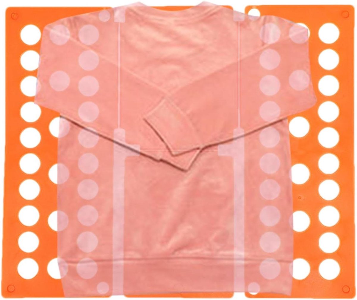 Kleding Opbergbord - Vouwhulp Was - Kleding Snel Vouwen - Opvouwbaar Compact - 40x48cm - Oranje