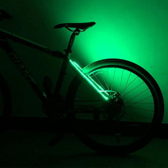 Fiets Spaakverlichting - Decoratieve Fietslampen - Zichtbaarheid Verhogen - Meerdere Lichteffecten - 35 LED Per Strip - Multicolor — afbeelding 4
