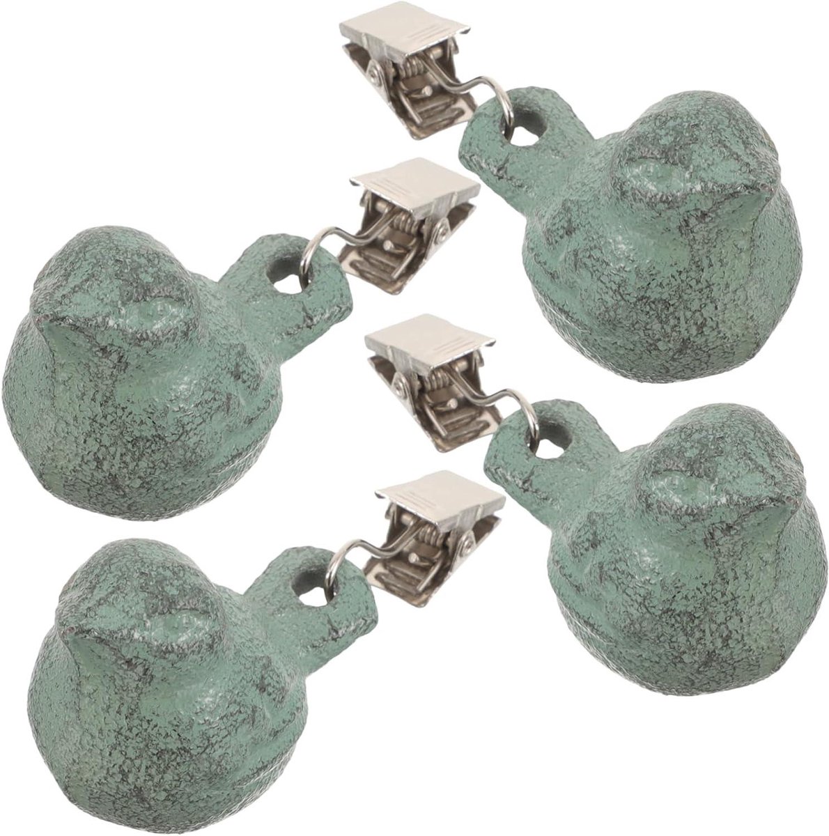 Tafelgewichten Set - Klemmen Buiten - Tafelkleed Vast - Vogelstijl Decoratie - 4 Stuks - Groen