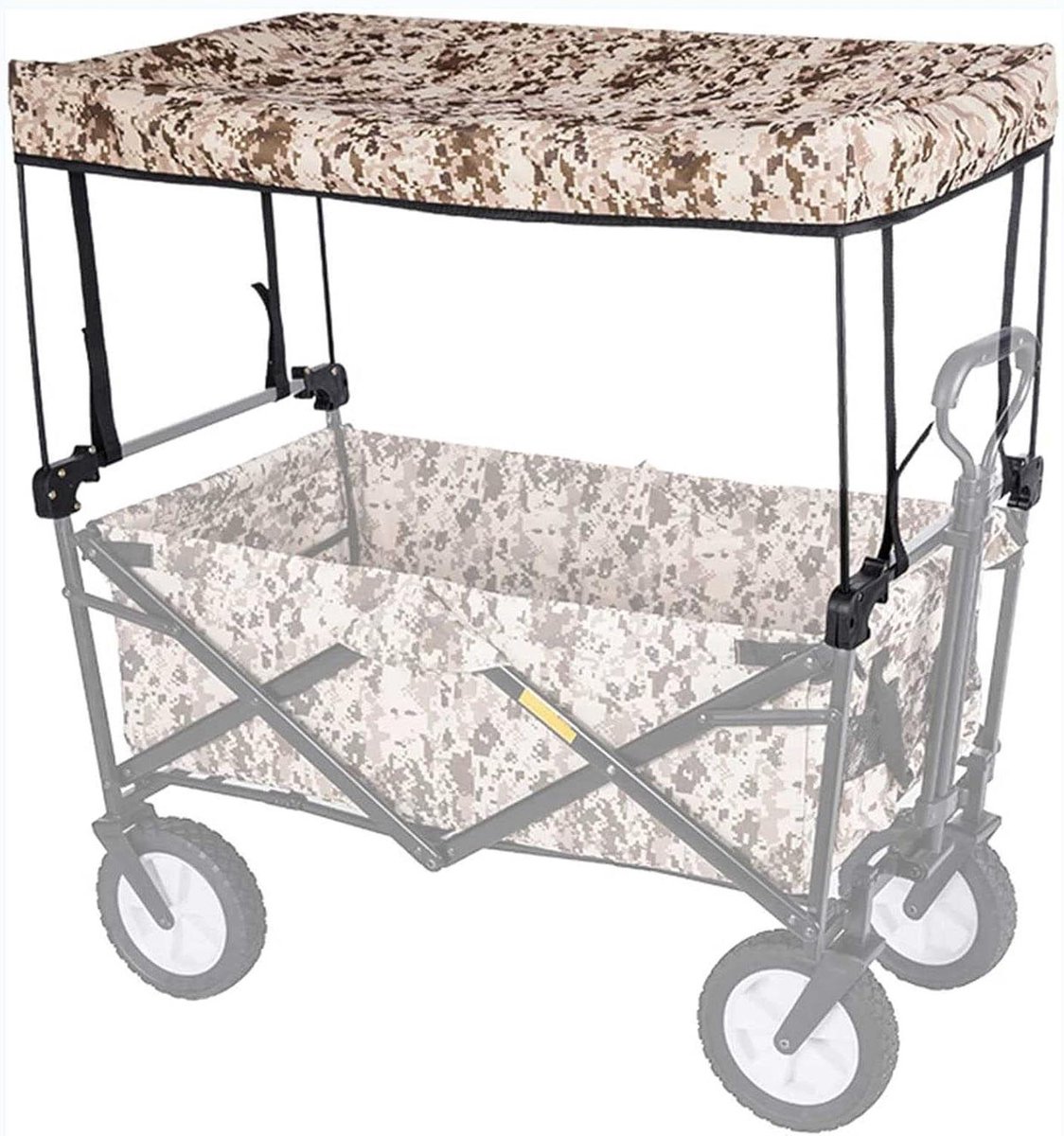 Trolley Luifel - Wagen Deksel - Buiten Beschermen - Afneembaar Opvouwbaar - 90x50 cm - Donker