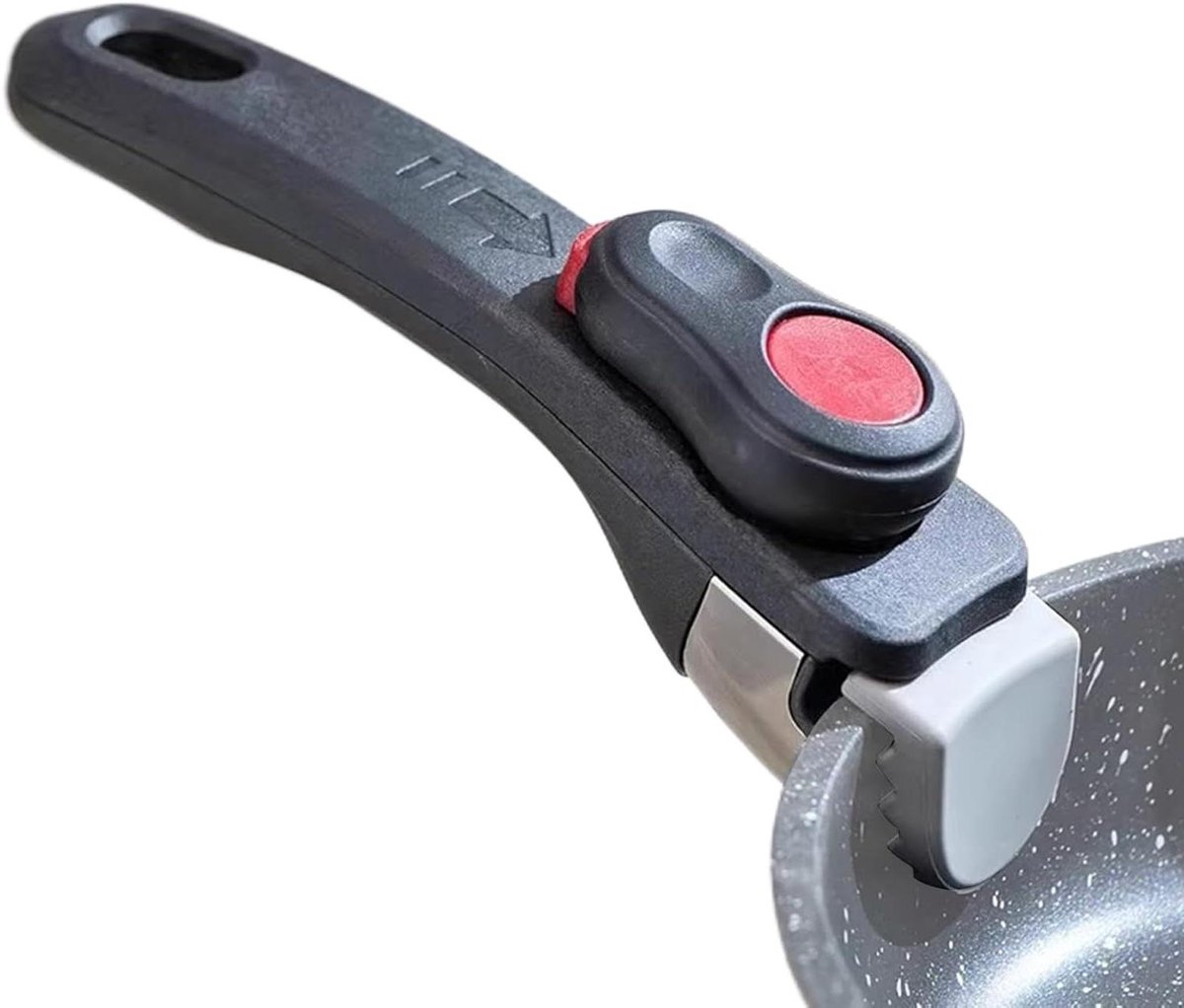 Afneembare pannengreep - Universele greep - Veilig koken - Ergonomisch ontwerp - 20 cm - Zwart