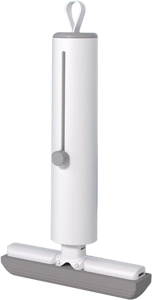 Mini dweil - Zelfuitwringend - Snel schoonmaken - Compact ontwerp - 27 cm - Wit