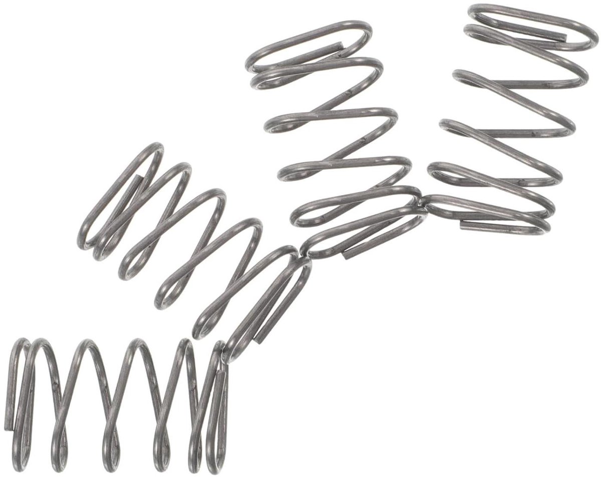 Compressieveren Roestvrijstaal - Platte Trapeziumveren - Mechanische Projecten - Hoogbelastbaar Ontwerp - 4 Stuks - Zilver