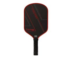 Pickleball Paddle Racket – Koolstofvezel T700 – 16mm – Duurzaam & USA Approved - Controle En Spin - PickleballPaddle - Pickleball Racket - Geschikt Voor Volwassenen, Mannen En Vrouwen, Rood, Zwart