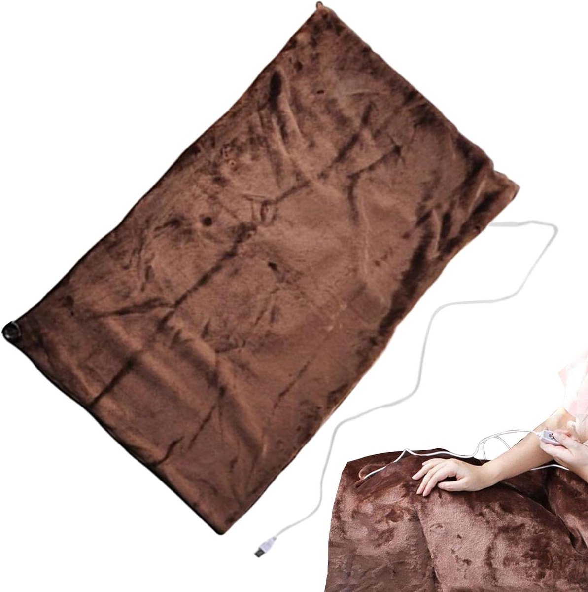 Elektrische Deken - Verwarmde Omslag - Gezelligheid Thuis - Instelbare Warmte - 150x120 cm - Grijs