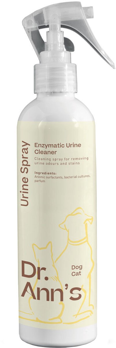 Dr. Ann's Urine Spray Hond en Kat - 2 x 250 ml - Voordeelverpakking - Urinegeur en vlekken verwijderaar