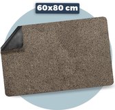 Paillasson Pasper d'intérieur absorbant - 60 x 80 cm - Beige - sans bordure - Fabriqué en Belgique - Lavable - Paillassons
