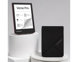 PocketBook Verse Pro e-reader Passion Red – 6 inch – 16 GB – waterdicht + Origami Zwart Hoesje – voordeelbundel