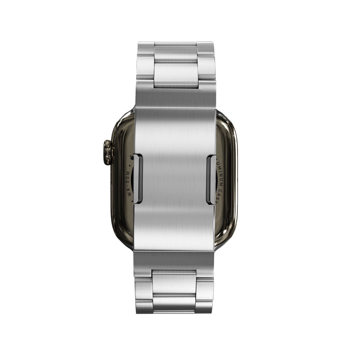 KeyBudz Spectra Horlogeband (44-49mm) - Eén Klik Sluiting - Aanpasbare Pasvorm zonder Gereedschap - 316L Roestvrij Staal voor Duurzaamheid - Grijs