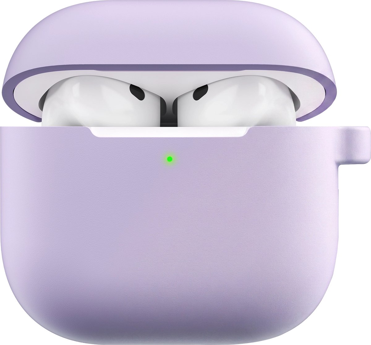 KeyBudz Elevate Hoesje AirPods 4 – Duurzame Bescherming – Zakvriendelijk Ontwerp – Antislip Coating - Paars