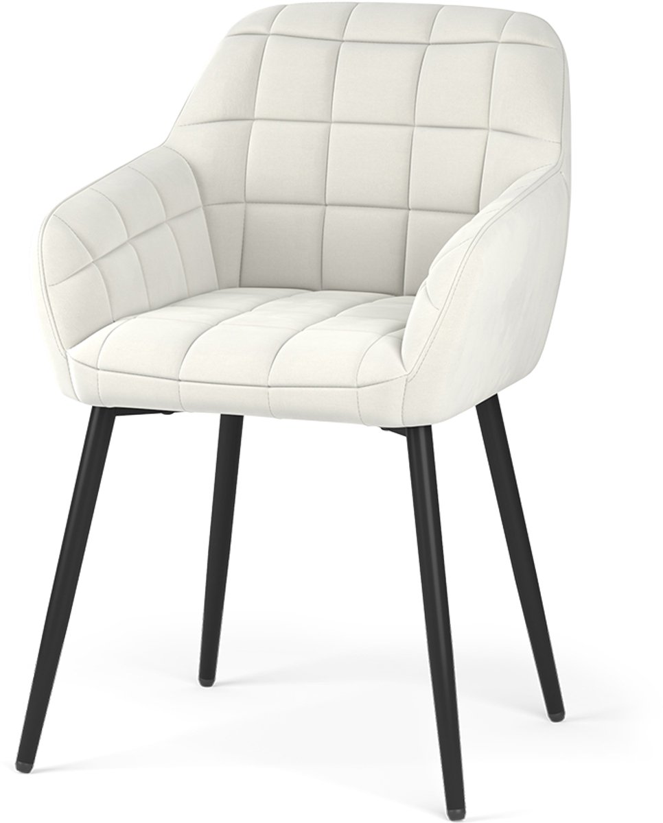 Vicco Relio Eetkamerstoel – 53.5 x 55.5 cm Beige