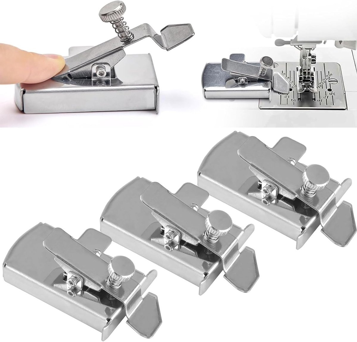 Set van 3 Magnetische Naaibehulpstukken voor Professioneel Snijden en Laken, Naaimachines Accessoires