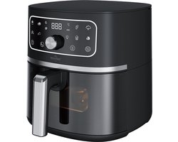 Swiss Haus® AF2305 Airfryer 4.7L met Kijkvenster – 1500W Heteluchtfriteuse – 8 Programma’s – PFAS Vrij Keramisch – Digitaal Display – Timer & Shake Reminder – Zwart