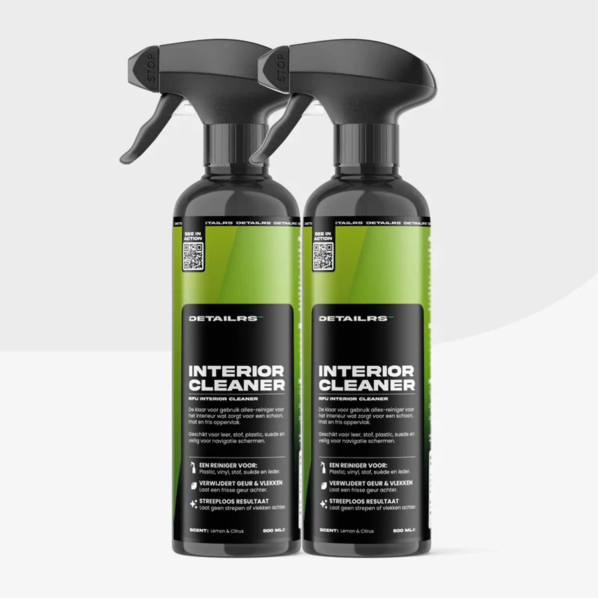 Detailrs Interior Cleaner Duo pack - Interieurreiniger Auto - Car Detailing - Allesreiniger voor je Interieur - 1L