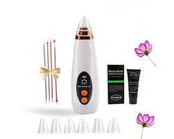Premium Blackhead Remover I Poriënreiniger met 6 Opzetstukken Mee eters verwijderen | Acne | Comedonenlepels | Huidverzorging