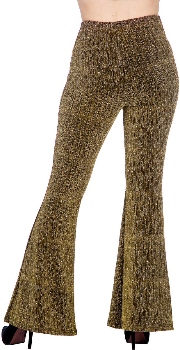 Goud Geval Flared Broek Vrouw