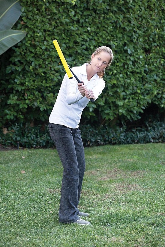 Golf Swing Trainer - Power Position Trainer - Golfslag Verbeteren - Tweekleurige Uitlijning Buizen - 1.2 kg - Zwart van GOLF — afbeelding 5