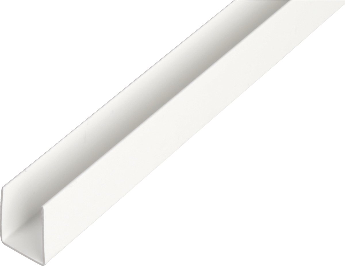 Alberts 498931 U-profiel | kunststof, wit | 1000 x 12 x 10 mm | set van 12
