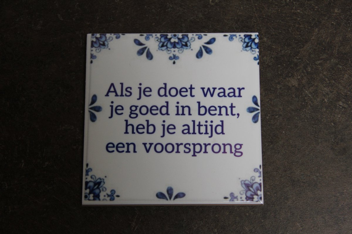 Tegeltje met quote-voorsprong