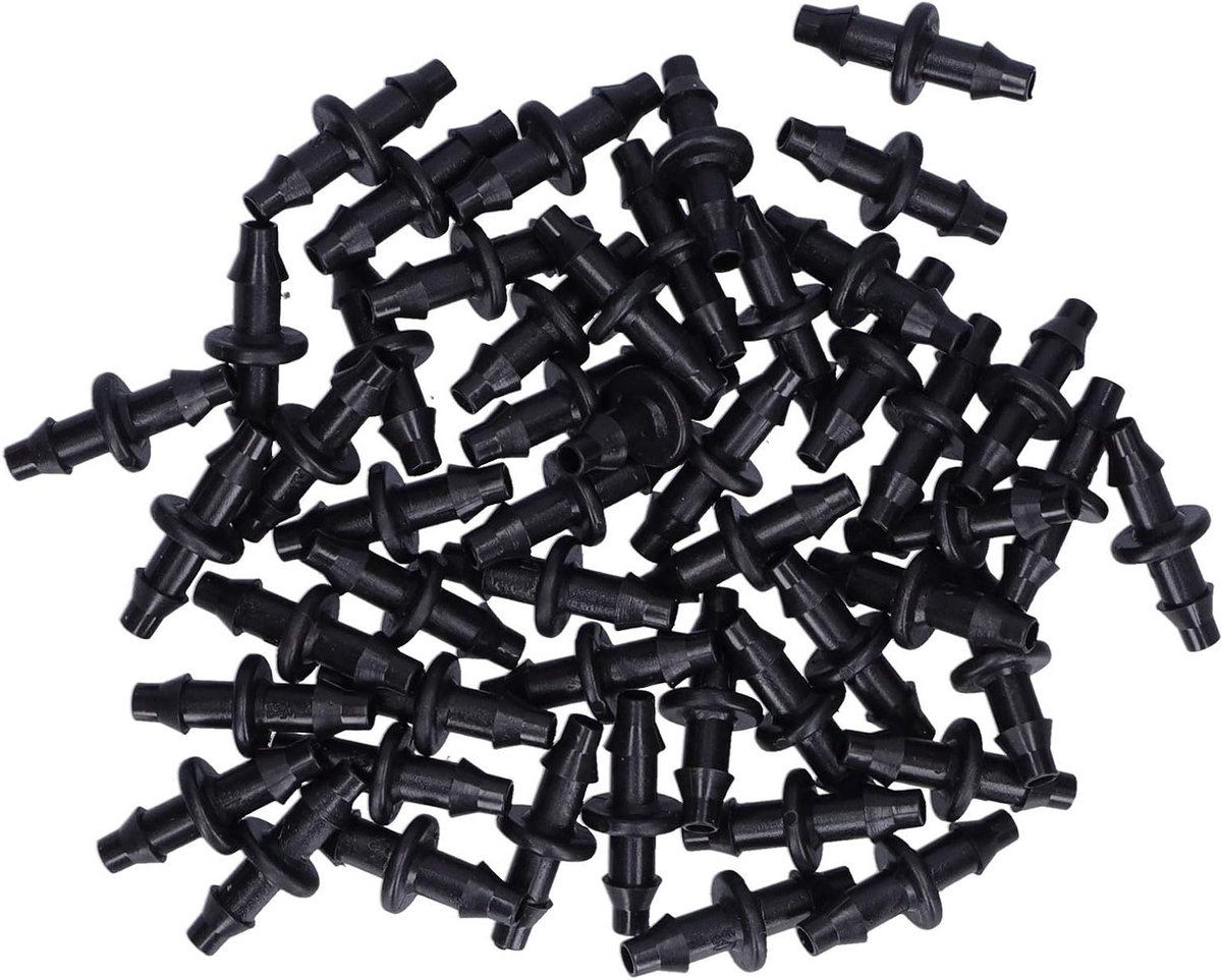 2-Way Connector voor Drip Irrigation - 100 Stuks - Tuinaccessoires voor Tuinbouw, Kassen en Gazons