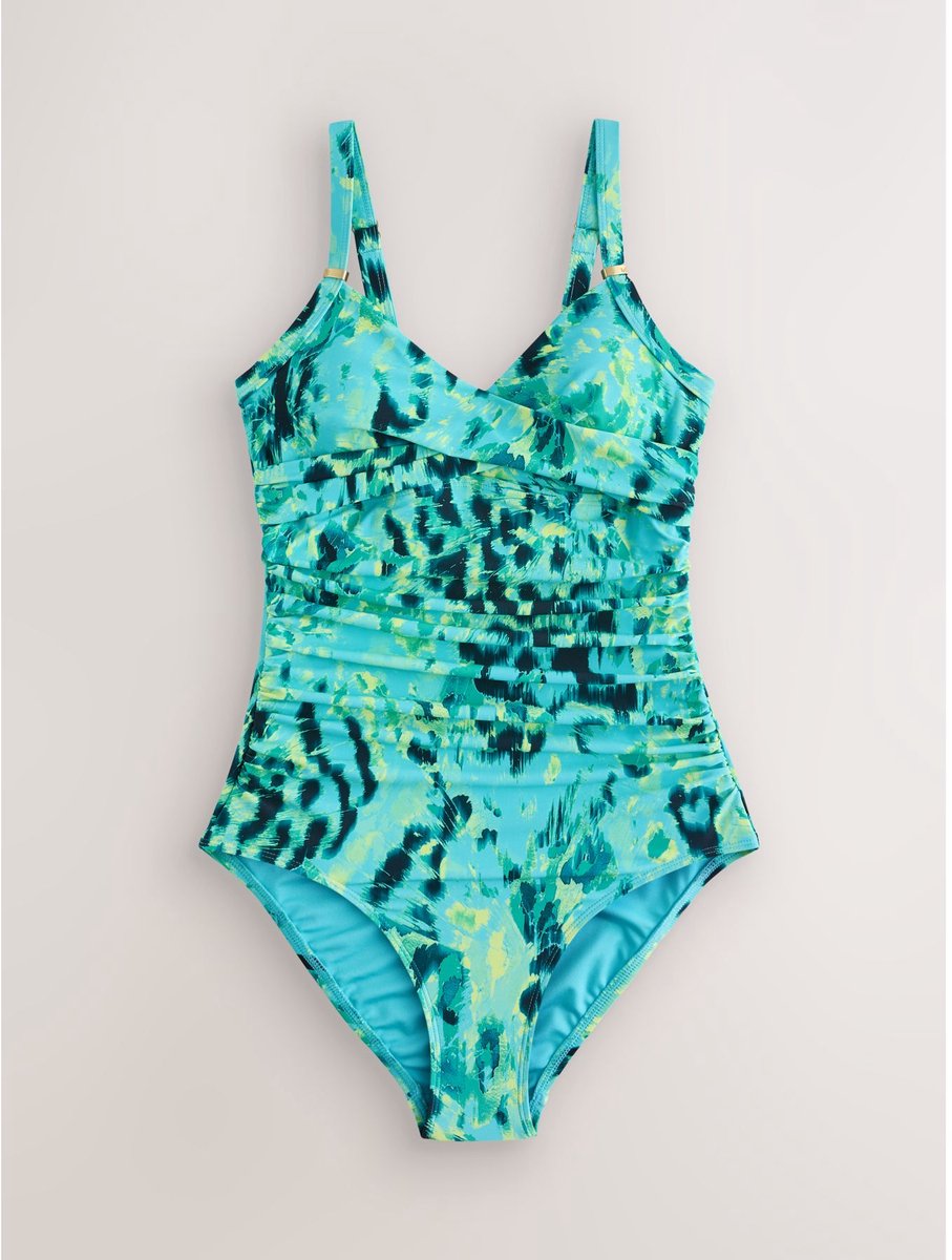 Next - Dames - Vormgevend en buikcorrigerend badpak - Blauw