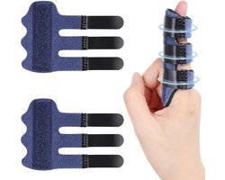 Vingerspalk, 2 stuks, verstelbaar, vingerspalk voor kleine vingers, orthese voor vingers, ter bescherming van gebroken tenen, verlicht gewrichtspijn en herstel van sportblessures